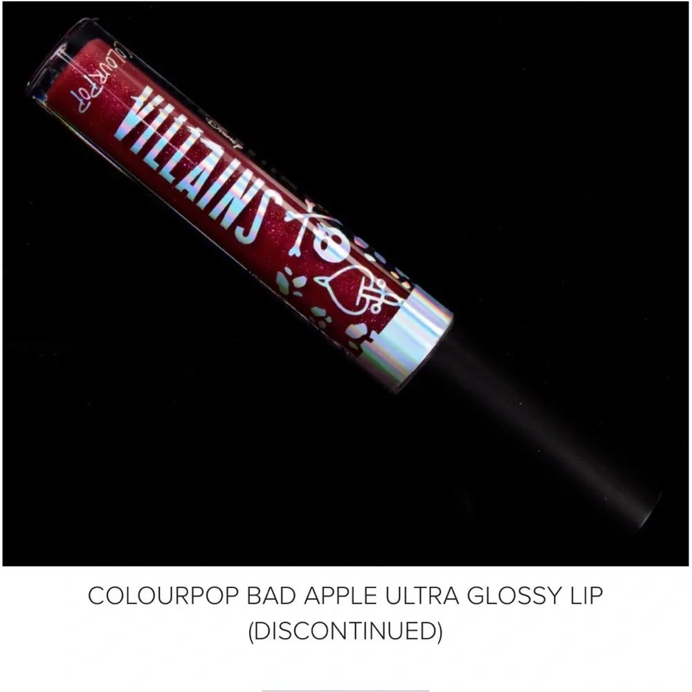 DISNEY Villains Evil Queen ColourPop Ultra Glossy Lip - Bad Apple NWT - Picture 5 of 5